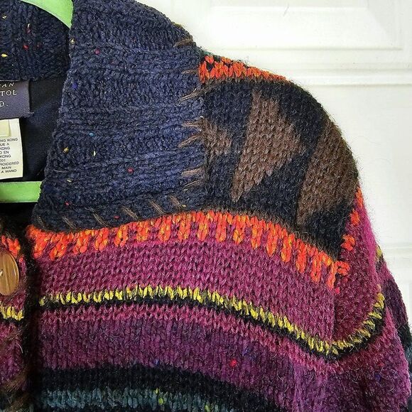 Susan Bristol Vintage Mohair Blend Tunic Cardigan Sweater Coat Y2K Size M - Picture 6 of 8